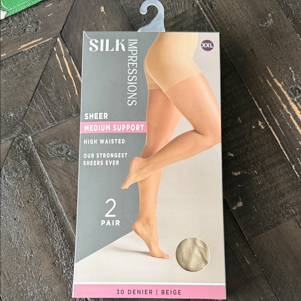 Impressions Sheer Medium Support Shapewear - Beige